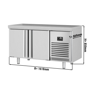 Bäckereitiefkühltisch PREMIUM PLUS - 1618x800mm - 2 Türen