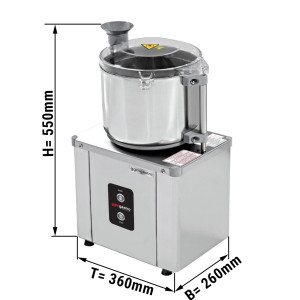 Vegetarischer Cutter - 8 Liter - 370 Watt - 230 Volt - 1400 rpm