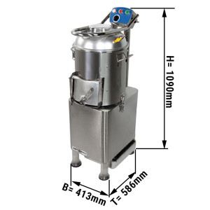 Elektrischer Kartoffelschäler - 165 kg/h - 750 Watt - 230 Volt