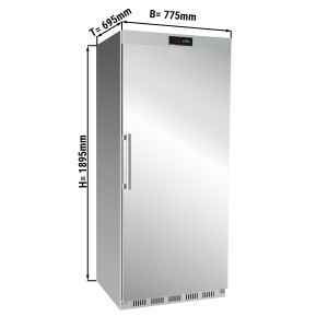 Tiefkühlschrank Edelstahl - 600 Liter - mit 1 Tür