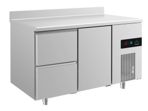 Kühltisch -2 bis +8°C 1400x700x850mm mit 1x Tür und 1x zwei Schubladen