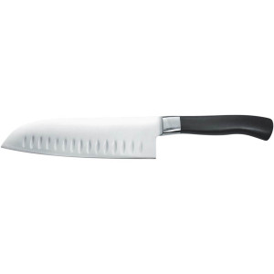Stalgast Santoku-Messer mit Kullenschliff ELITE, geschmiedete Edelstahlklinge 130 mm