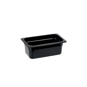 Stalgast Gastronormbehälter, Serie STANDARD, Polycarbonat, schwarz, GN 1/4 (100 mm)