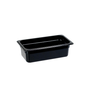 Stalgast Gastronormbehälter, Serie STANDARD, Polycarbonat, schwarz, GN 1/3 (65 mm), GN 1/3 (100 mm)
