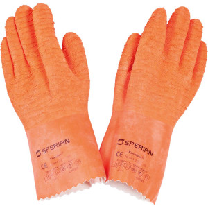 Wiederverwendbare Latex-Handschuhe für Nahrungsmittelindustrie und Hygiene, L. 30 cm