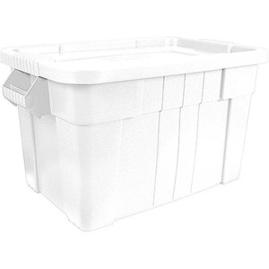 Vorratsbehälter mit Deckel, Farbe weiß, 710 x 440 x 380 mm (BxTxH), passend für 2 x GN 1/1 (150 mm)