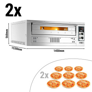 (2 Stück) Gas Pizzaofen - 9+9x 35cm - Manuell