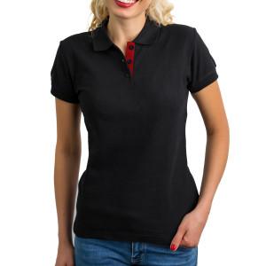 (5 Stück) Poloshirt WOMEN - Schwarz - Größe: XS