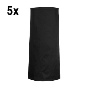 (5 Stück) Taillen-Schürze - Schwarz - Länge: 76 cm - Einheitsgröße - 65% Polyester/ 35% Baumwolle