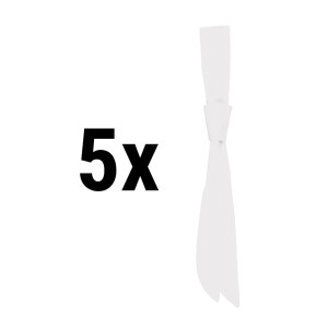 (5 Stück) KARLOWSKY | Serviceschleife - 94 x 5 cm - Weiß