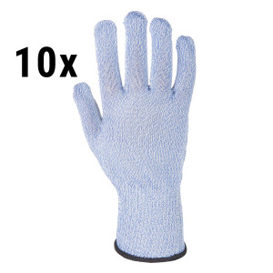 (10 Paar) Schnittschutzhandschuhe Sabre-Lite - Blau - Größe: S - Schnittschutz Level: D - geeignet für Links- und Rechtshänder