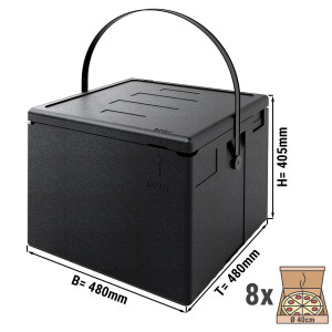 Thermobox | Pizzabox - für  8 Pizzen Ø 40 cm