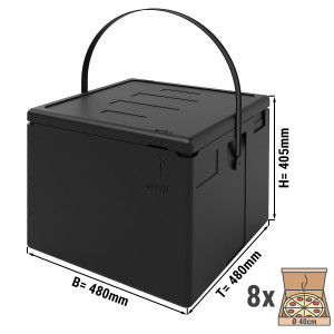 Thermobox | Pizzabox - für  8 Pizzen Ø 40 cm