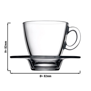 (24 Stück) Teeglas mit Untertasse - IZMIR - 210 ml