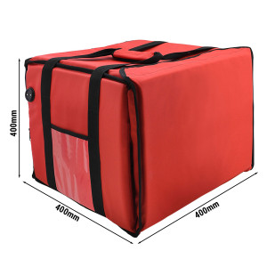 WarmBag/ Pizzabag PRO - Beheizte Liefertasche - für 8 Pizzakartons 35x35cm - Rot