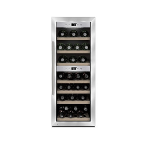 Design Weinkühlschrank, für bis zu 38 Flaschen, 2 Temperaturzonen