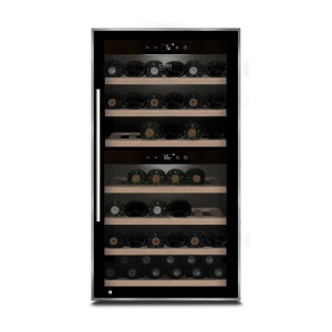Design Weinkühlschrank, für bis zu 66 Flaschen, 2 Temperaturzonen