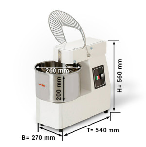 Teigknetmaschine - 10 Liter / 7 kg - mit festem Kessel