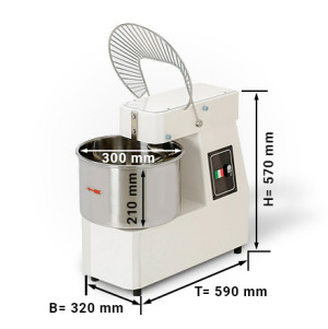 Teigknetmaschine - 15 Liter / 10 kg | Knetmaschine | Teigkneter | Teigmaschine | Kneter | Spiralkneter