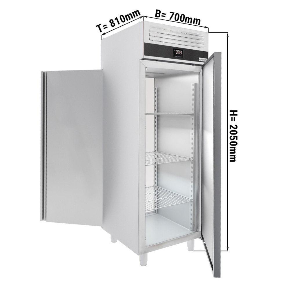 Kühlschrank - 0,7 x 0,81 m - 700 Liter - mit 1 Tür vorne & 1 Tür
