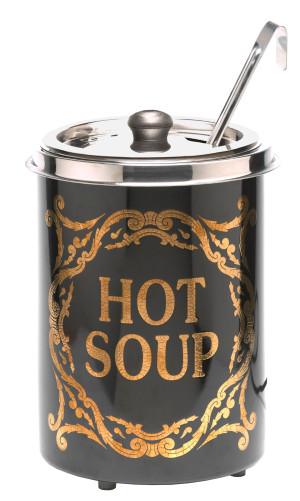 Hot-Pot Suppentopf Hot Soup, mit Blattgold-Dekor