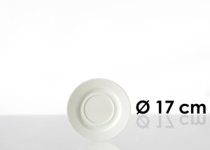 (12 Stück) Suppen Untertasse - Ø 17 cm - Porzellan, Off-White