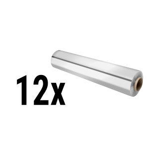 (12 Stück) Aluminiumfolie auf Rolle  - Folienstärke: 14 my - Rollenbreite: 30 cm 