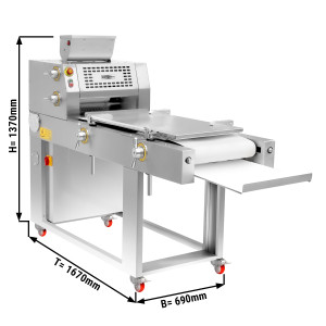 Bäckerei Pizzateig Teigausrollmaschine/ Teigausroller - Maschinen Kapazität: min. 1200 bis max. 2400 Stück pro Stunde