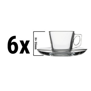 (6 Stück) Espressotasse & Untertasse - IZMIR - 80 ml