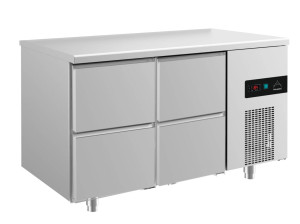 Kühltisch -2 bis +8°C 1400x700x850mm mit 2x zwei Schubladen
