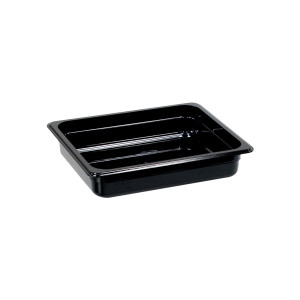 Stalgast Gastronormbehälter, Serie STANDARD, Polycarbonat, schwarz, GN 1/2 (65 mm)