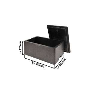 Thermobox GN 1/1 - 20,2 Liter | Isolierbox | Styroporbox | Polibox | Warmhaltebox