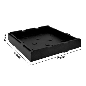 Boden oder Deckel Single Pizza System Abm. 410 x 410 x 85 mm | Thermobox | Warmhaltebox | Isolierbox