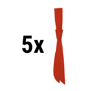 (5 Stück) KARLOWSKY | Serviceschleife - 94 x 5 cm - Rot