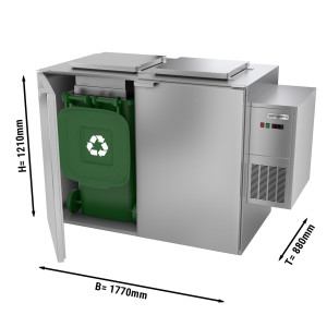 Nass - Abfallkühler 2x 120 oder 1x 240 Liter - Aggregat Rechts