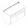 Neutraler Arbeitsschrank mit 4 horizontale Schubladen, mit Schiebetüren und Aufkantung, 1800x600 mm