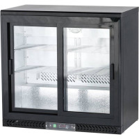 Stalgast, schwarzer Bar-Kühlschrank GT53UB mit 2...
